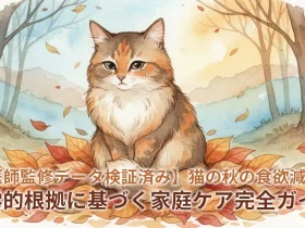 【獣医師監修データ検証済み】猫の秋の食欲減退：科学的根拠に基づく家庭ケア完全ガイド