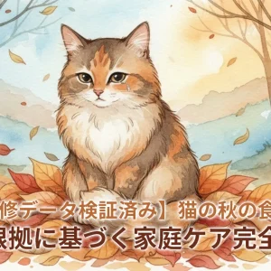 【獣医師監修データ検証済み】猫の秋の食欲減退:科学的根拠に基づく家庭ケア完全ガイド