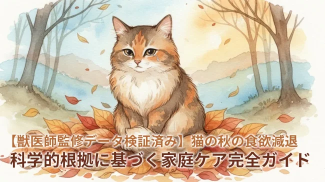 【獣医師監修データ検証済み】猫の秋の食欲減退:科学的根拠に基づく家庭ケア完全ガイド