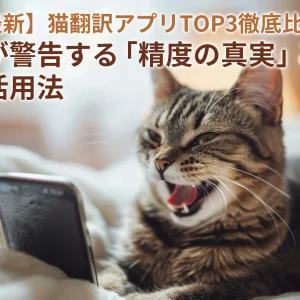 【2025年最新】猫翻訳アプリTOP3徹底比較|専門家が警告する「精度の真実」と正しい活用法