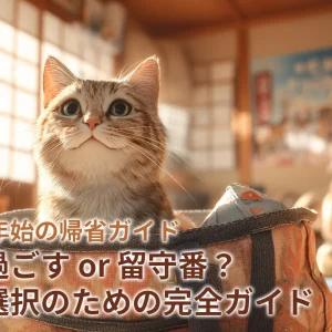 猫と年末年始の帰省ガイド｜愛猫と過ごす or 留守番？最適な選択のための完全ガイド