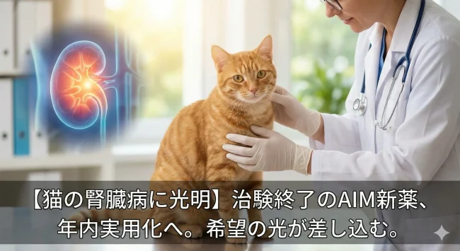 【猫の腎臓病に光明】治験終了のAIM新薬、年内実用化へ。「うちの子にも間に合って」と願う飼い主たちの希望