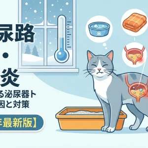 猫の尿路結石・膀胱炎|冬に急増する泌尿器トラブルの原因と対策【2026年最新版】