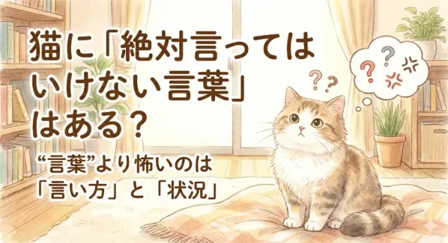 猫に「絶対言ってはいけない言葉」はある?――"言葉"より怖いのは「言い方」と「状況」