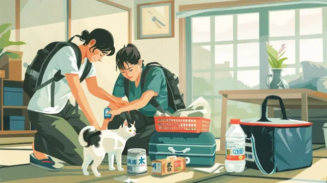 猫防災の3本柱:身元・キャリー・備蓄