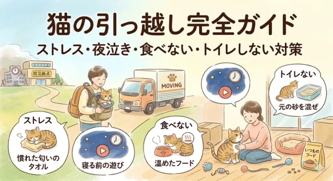 猫の引っ越し完全ガイド｜ストレス・夜泣き・食べない・トイレしない対策