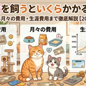 猫を飼うといくらかかる？初期費用から月々の費用・生涯費用まで徹底解説【2026年最新版】